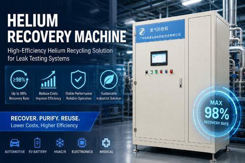 Neueste Unternehmensnachrichten über Wie Helium-Rückgewinnungsmaschinen Herstellern helfen, Lecktestkosten zu senken